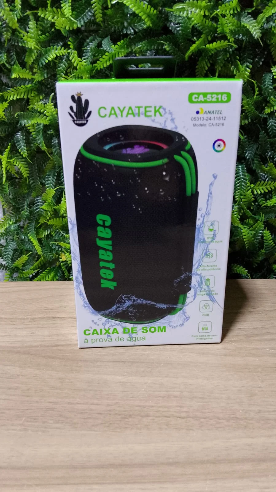 Caixa de Som Bluetooth Portátil Cayatek CA-5216 15W Resistente à Água